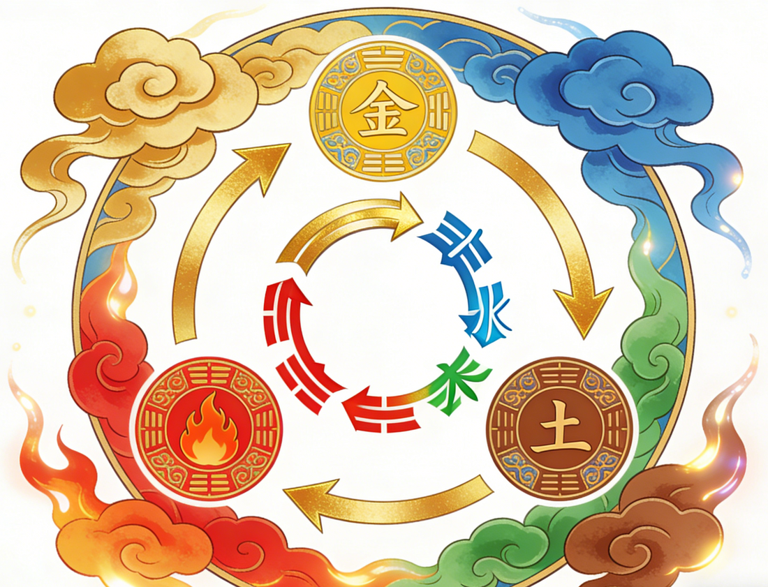 五行相生:宇宙循環與生命養生的終極和諧之道 – 太上玄門道符堂